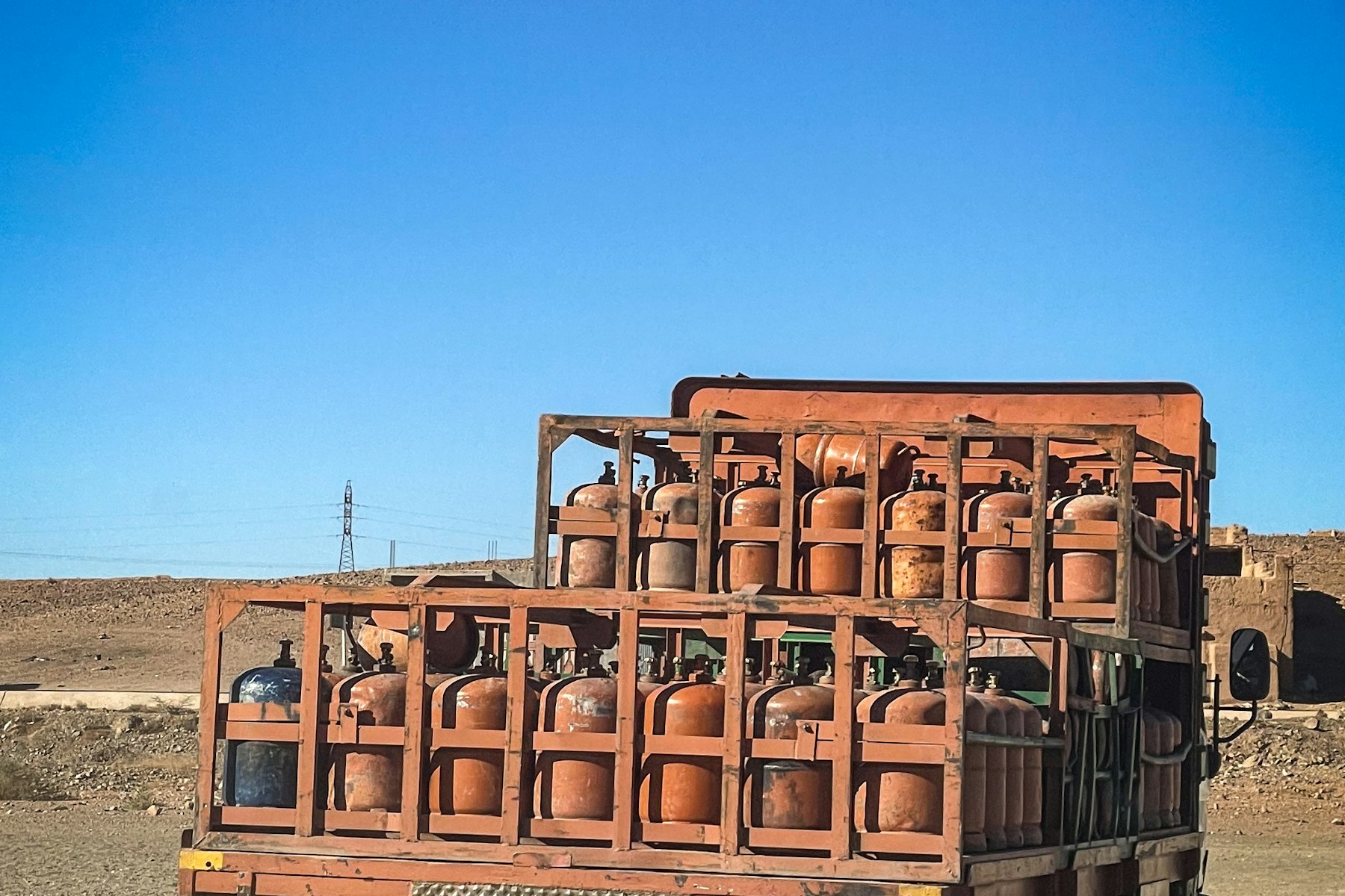 LP Gas cylinders loaded for delivery